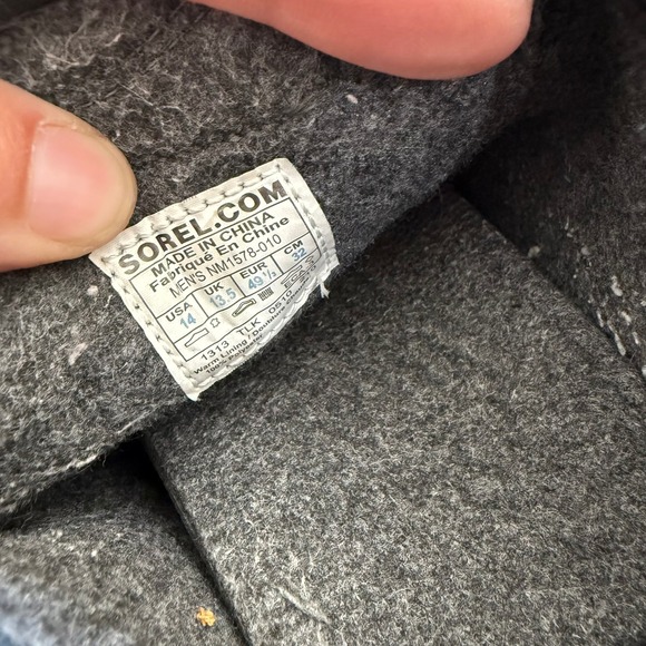 Sorel‎ CHESTERMAN Men Leather Sneakers 14 Black Casual Low Top WOOL WATERPROOF - Picture 9 of 11